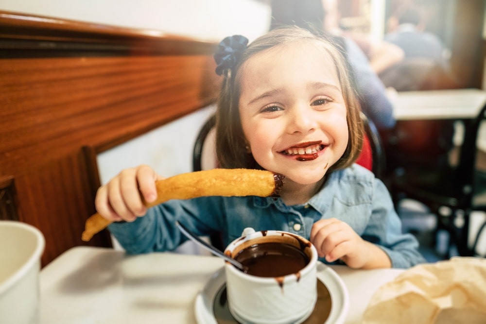 churros eten in Malaga in Januari